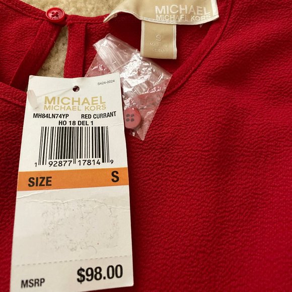 NWT Bling and Red Michael Kors Top/Blouse - Picture 3 of 3